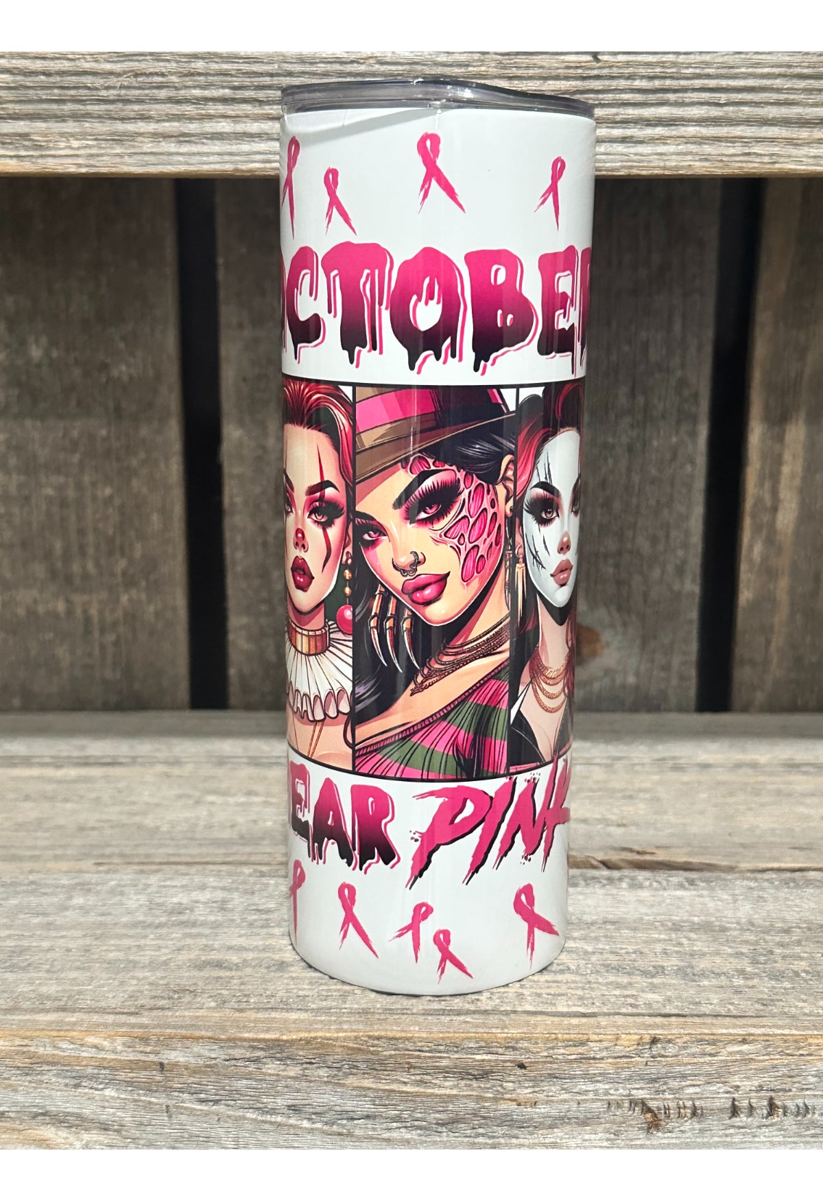 In October We Wear PINK - Horror Ladies - Amy's Custom Creations Collection