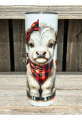Fall Plaid Pumpkin Fence Highland Cow