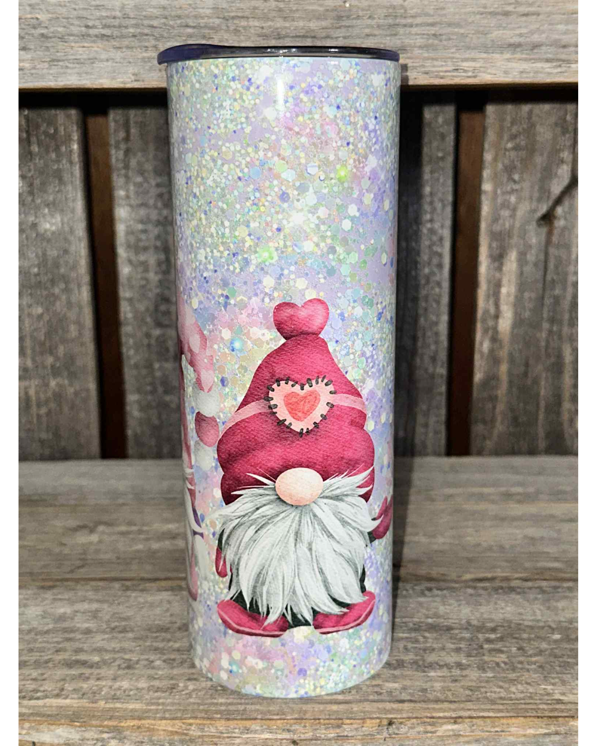 Valentine Gnomes  Glitter Hearts