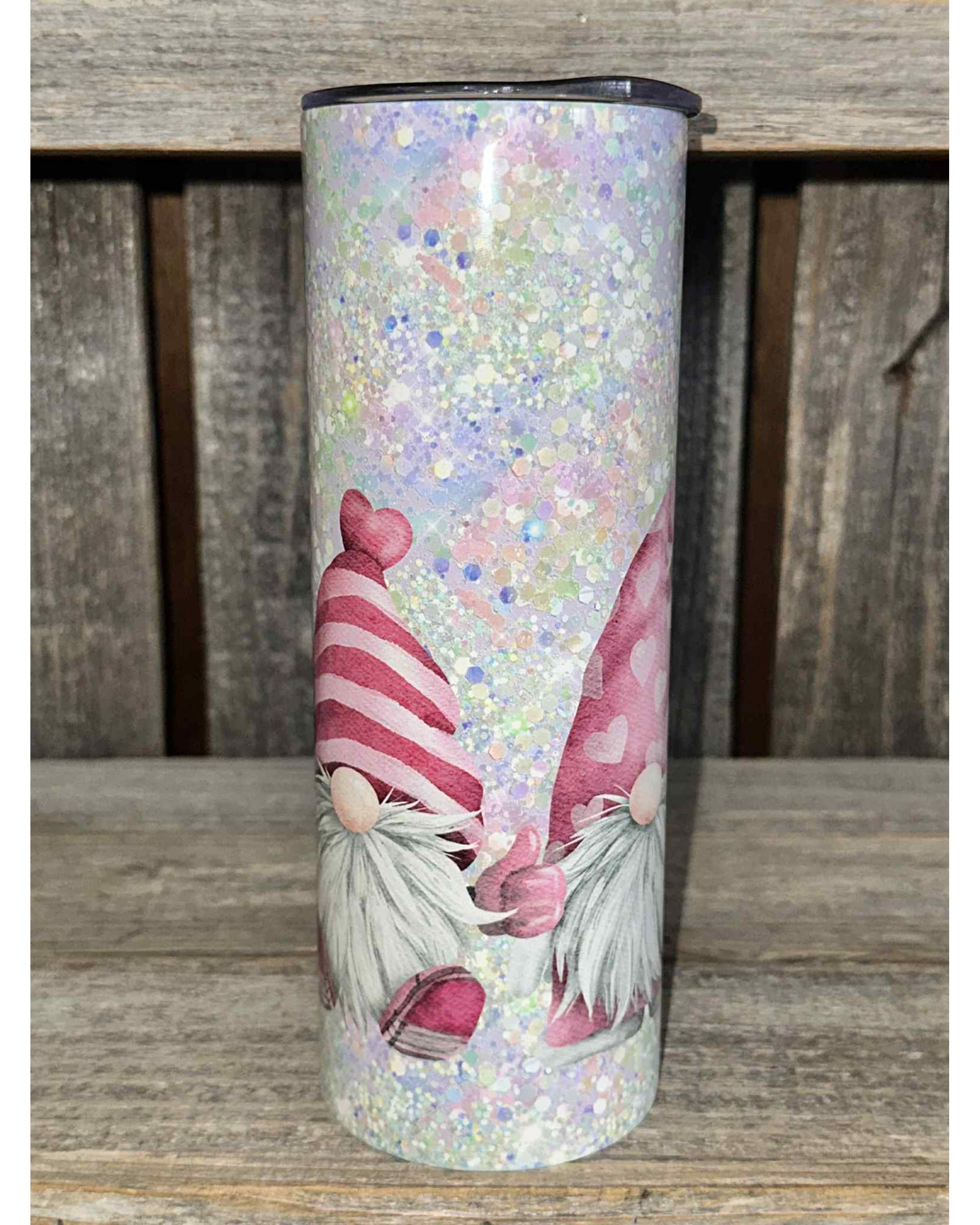 Valentine Gnomes  Glitter Hearts