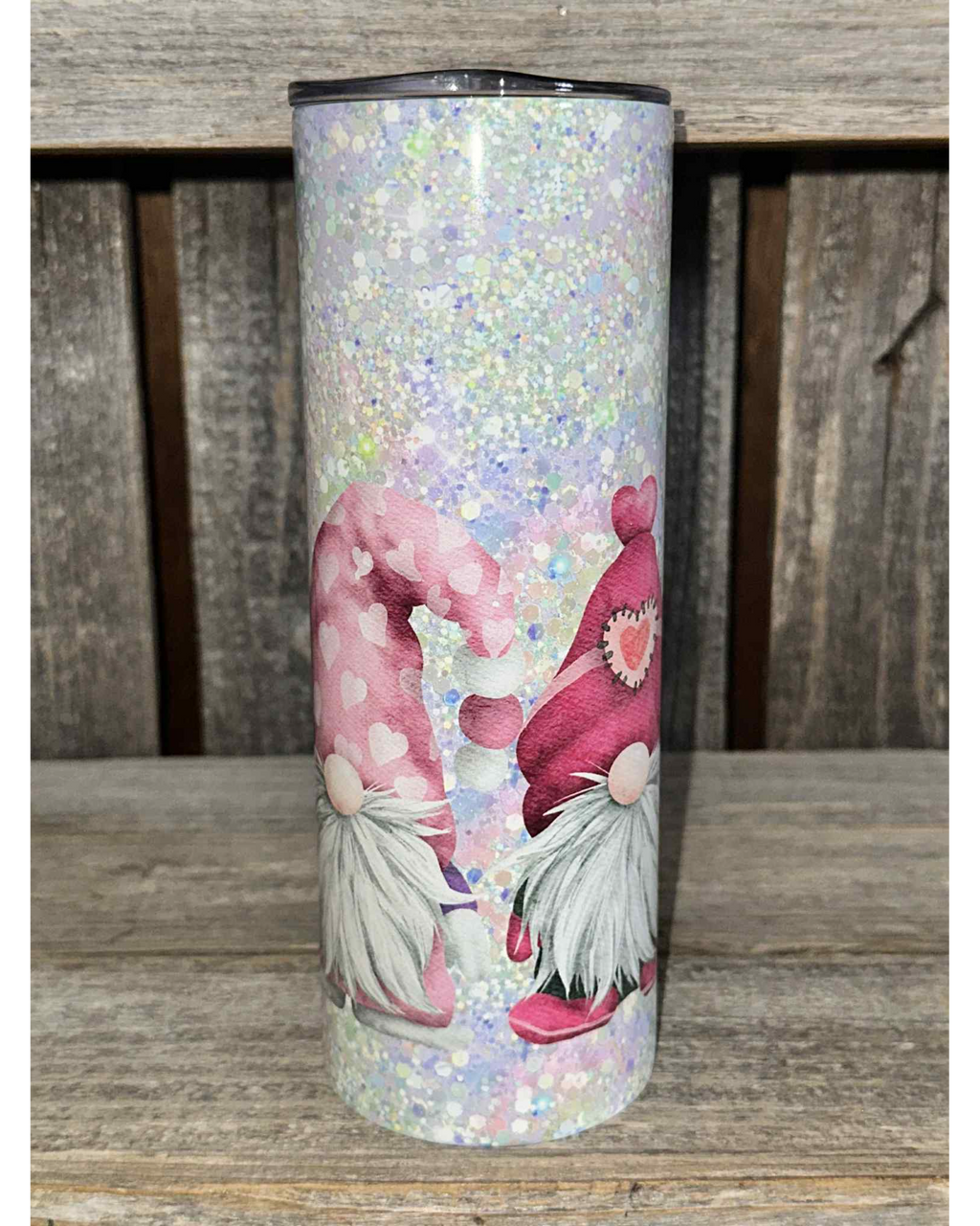 Valentine Gnomes  Glitter Hearts